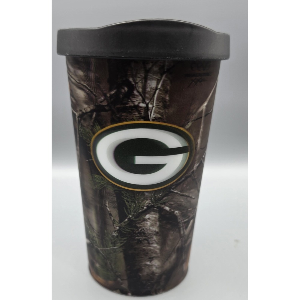 Green Bay Packers Realtree Camo 16 oz Travel Mug Cup Dynamic Drinkware NFL
